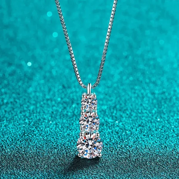 Moissanite Necklace Moissanite Diamond Pendant GRA Certified