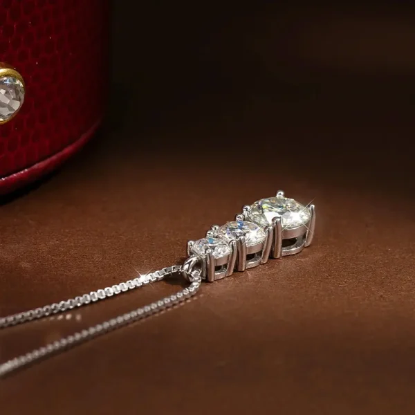 Moissanite Necklace Moissanite Diamond Pendant GRA Certified