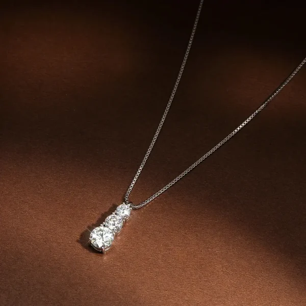 Moissanite Necklace Moissanite Diamond Pendant GRA Certified