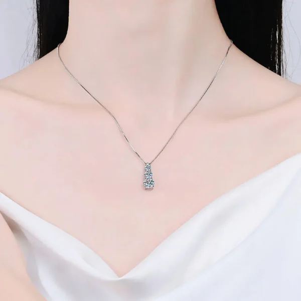 Moissanite Necklace Moissanite Diamond Pendant GRA Certified