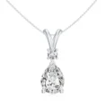 White Moissanite diamond locket pendant Pear Shape (1)