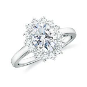Moissanite Diamond Oval Shaped Ring