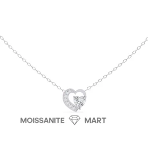 Love Symbol - Heart Pendant Moissanite Diamond