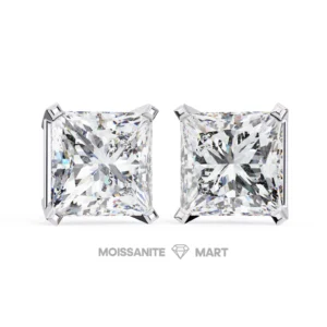 Princess Cluster Moissanite Earrings