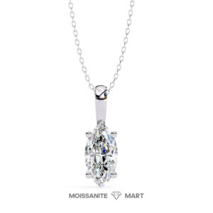 Luminous Spark Moissanite Marquise Pendant