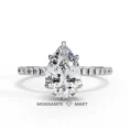 Dazzling Pear Shape Moissanite Diamond Ring for ladies (2)