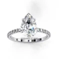 Dazzling Pear Shape Moissanite Diamond Ring for ladies (3)