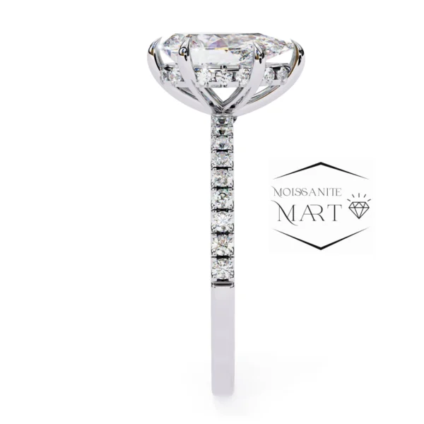 Dazzling Pear Shape Moissanite Diamond Ring for ladies (5)