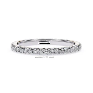 Romantic Moissanite Infinity Twist Pave Band Ring