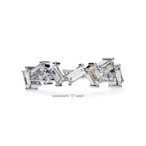 Baguette Cut Moissanite Infinity Band Ring