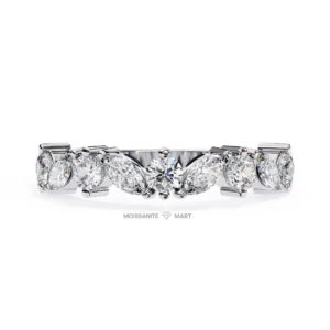 Classic Moissanite Band Ring – Timeless Elegance