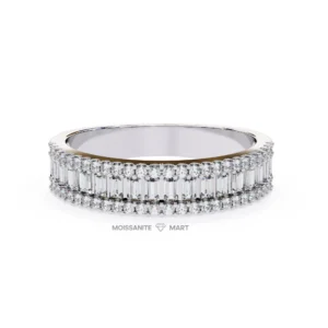 Glamorous Moissanite Illusion Band Ring