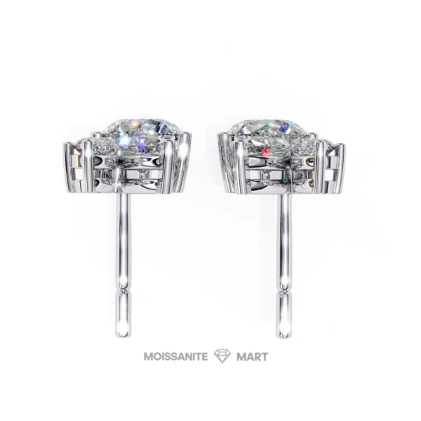 Moissanite Diamond GRA Certified Earrings Tops Studs for Women (10)