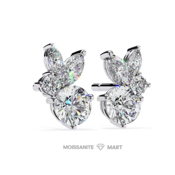 Moissanite Diamond GRA Certified Earrings Tops Studs for Women (12)