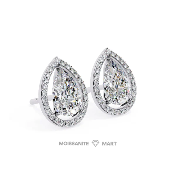 Moissanite Diamond GRA Certified Earrings Tops Studs for Women (2)