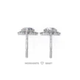 Moissanite Diamond GRA Certified Earrings Tops Studs for Women (2)