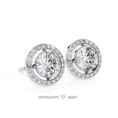 Moissanite Diamond GRA Certified Earrings Tops Studs for Women (2)
