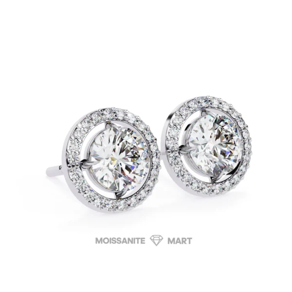 Moissanite Diamond GRA Certified Earrings Tops Studs for Women (2)