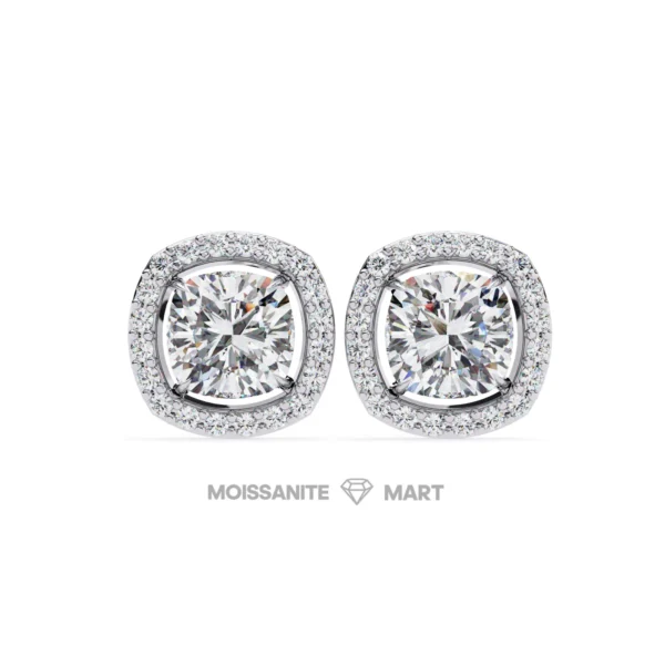 Moissanite Diamond GRA Certified Earrings Tops Studs for Women (2)