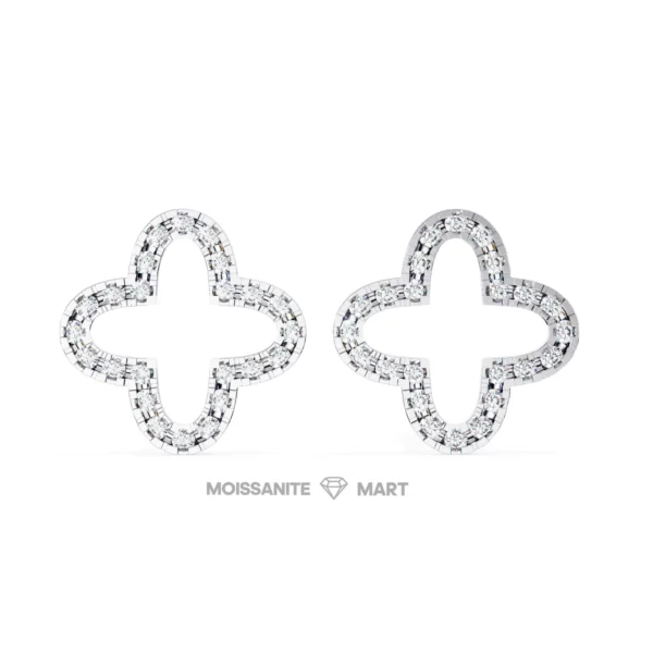Moissanite Diamond GRA Certified Earrings Tops Studs for Women (2)
