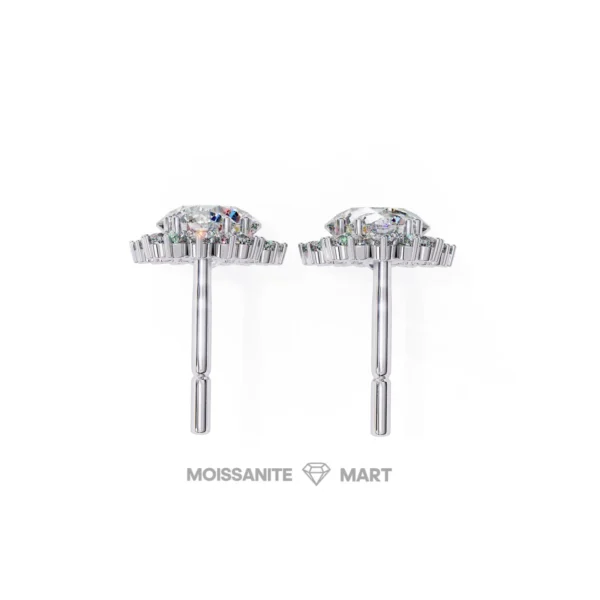 Moissanite Diamond GRA Certified Earrings Tops Studs for Women (2)