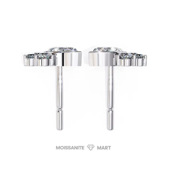 Moissanite Diamond GRA Certified Earrings Tops Studs for Women (2)