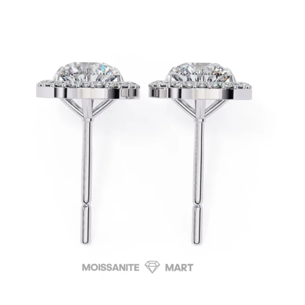 Moissanite Diamond GRA Certified Earrings Tops Studs for Women (2)