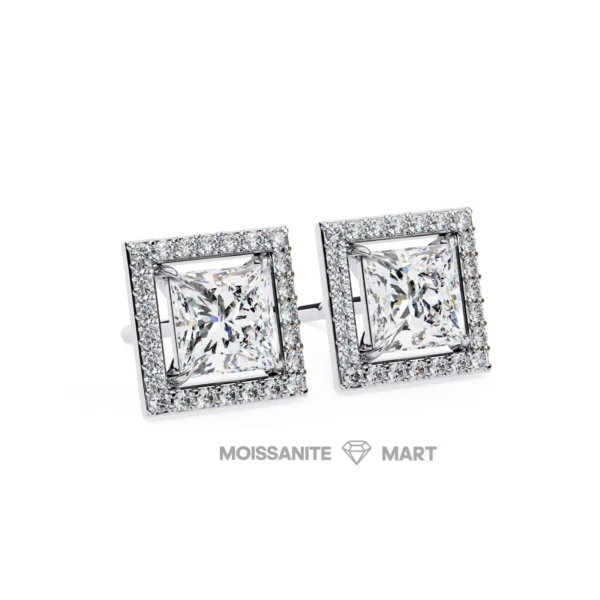 Moissanite Diamond GRA Certified Earrings Tops Studs for Women (3)