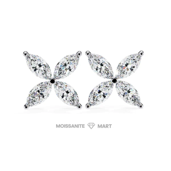 Moissanite Diamond GRA Certified Earrings Tops Studs for Women (3)