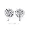 Moissanite Diamond GRA Certified Earrings Tops Studs for Women (3)