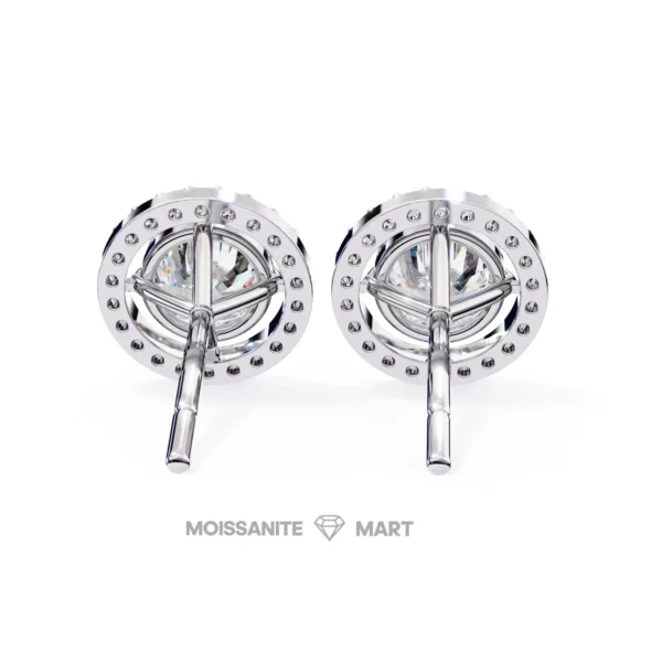Moissanite Diamond GRA Certified Earrings Tops Studs for Women (3)