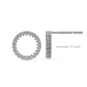 Halo Cluster Moissanite Diamond Earrings