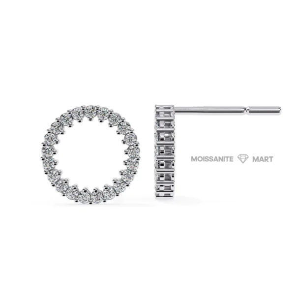Moissanite Diamond GRA Certified Earrings Tops Studs for Women (3)