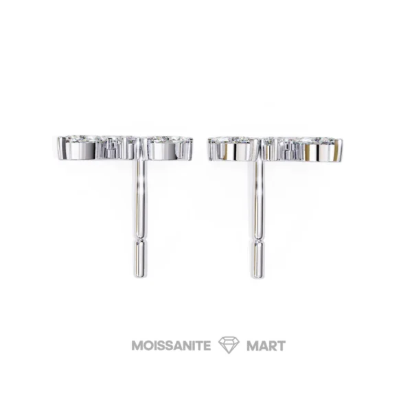 Moissanite Diamond GRA Certified Earrings Tops Studs for Women (3)