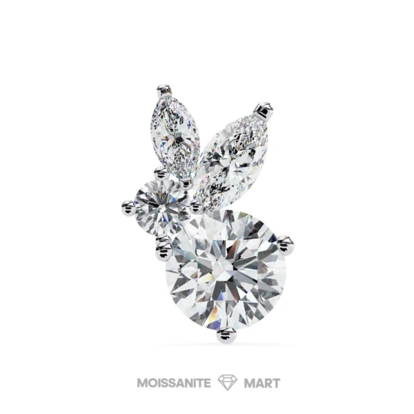 Moissanite Diamond GRA Certified Earrings Tops Studs for Women (4)