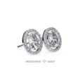 Moissanite Diamond GRA Certified Earrings Tops Studs for Women (4)