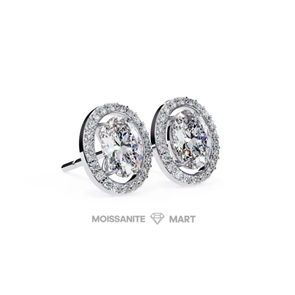 Moissanite Diamond GRA Certified Earrings Tops Studs for Women (4)