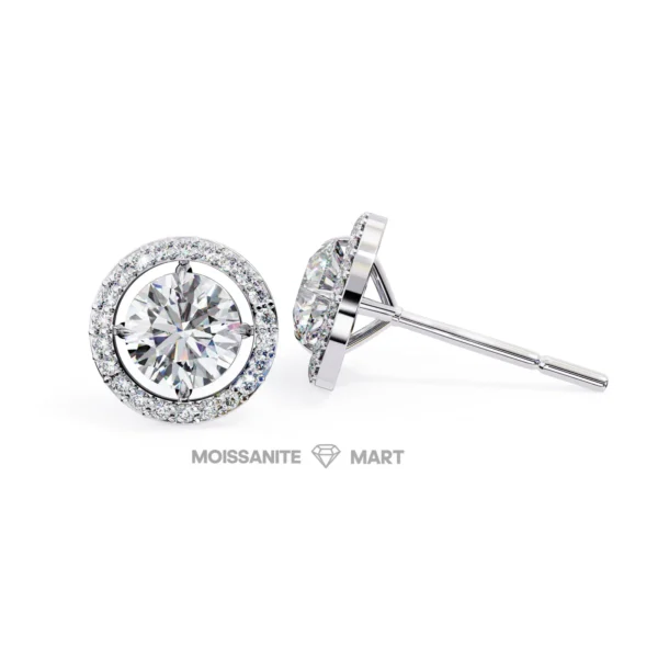 Moissanite Diamond GRA Certified Earrings Tops Studs for Women (4)