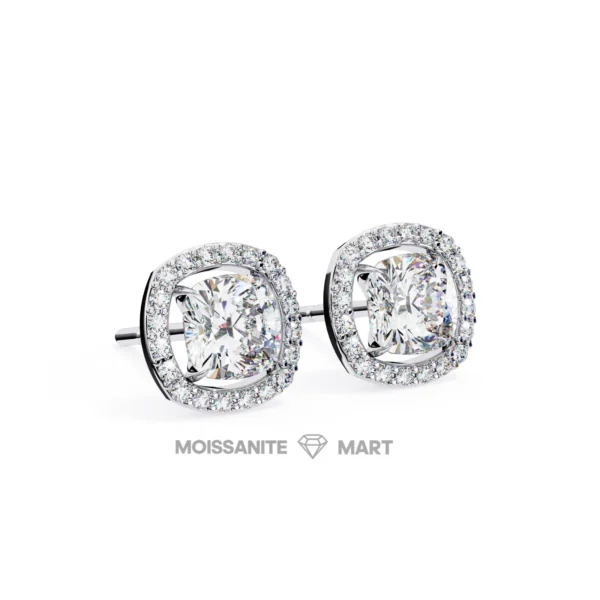 Moissanite Diamond GRA Certified Earrings Tops Studs for Women (4)