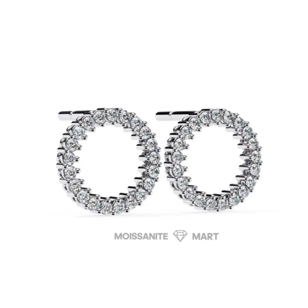 Moissanite Diamond GRA Certified Earrings Tops Studs for Women (4)