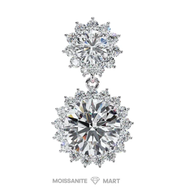 Moissanite Diamond GRA Certified Earrings Tops Studs for Women (4)