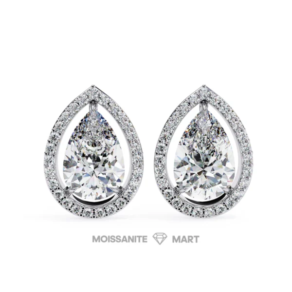Moissanite Diamond GRA Certified Earrings Tops Studs for Women (5)