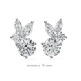Moissanite Diamond GRA Certified Earrings Tops Studs for Women (5)