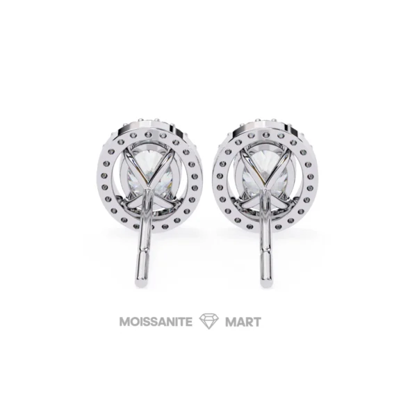 Moissanite Diamond GRA Certified Earrings Tops Studs for Women (5)