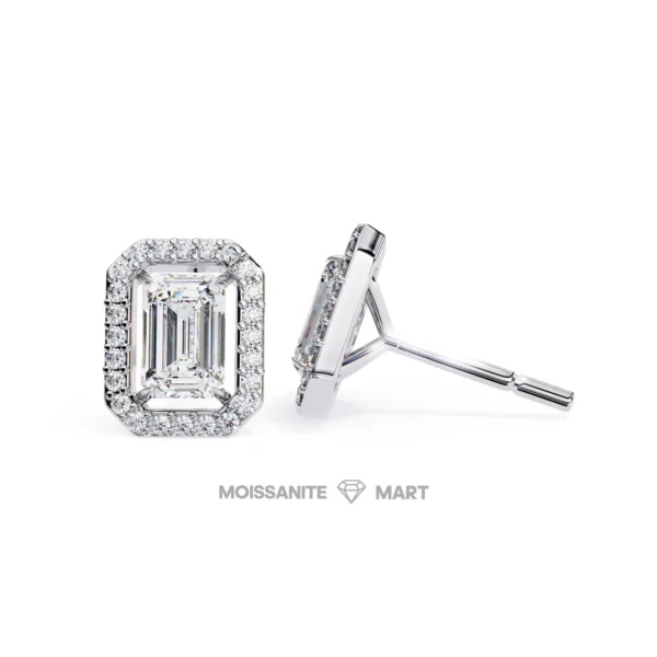 Moissanite Diamond GRA Certified Earrings Tops Studs for Women (5)
