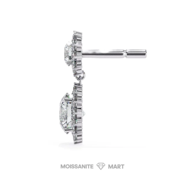 Moissanite Diamond GRA Certified Earrings Tops Studs for Women (5)
