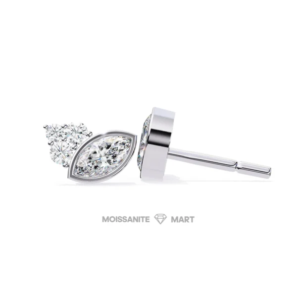 Moissanite Diamond GRA Certified Earrings Tops Studs for Women (5)
