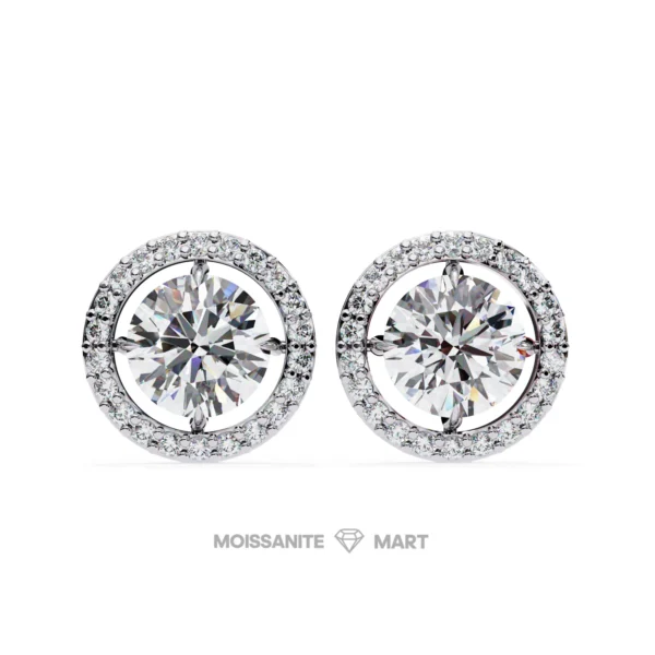 Moissanite Diamond GRA Certified Earrings Tops Studs for Women (6)