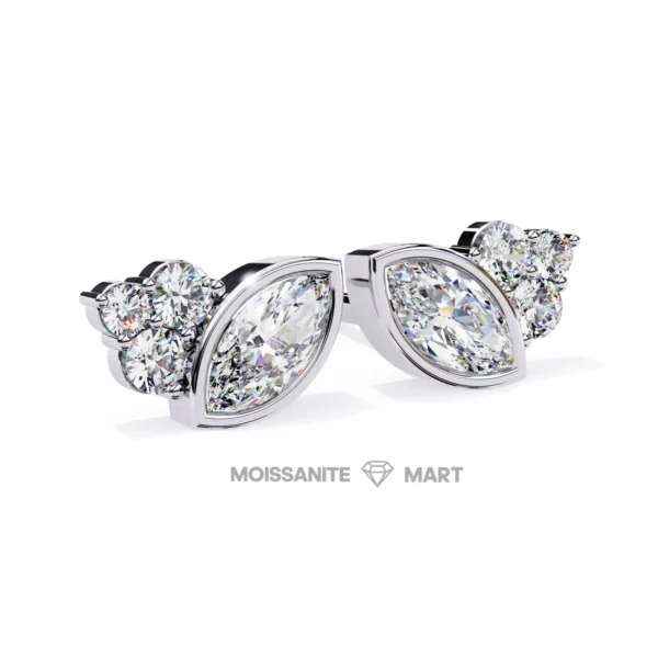 Moissanite Diamond GRA Certified Earrings Tops Studs for Women (6)