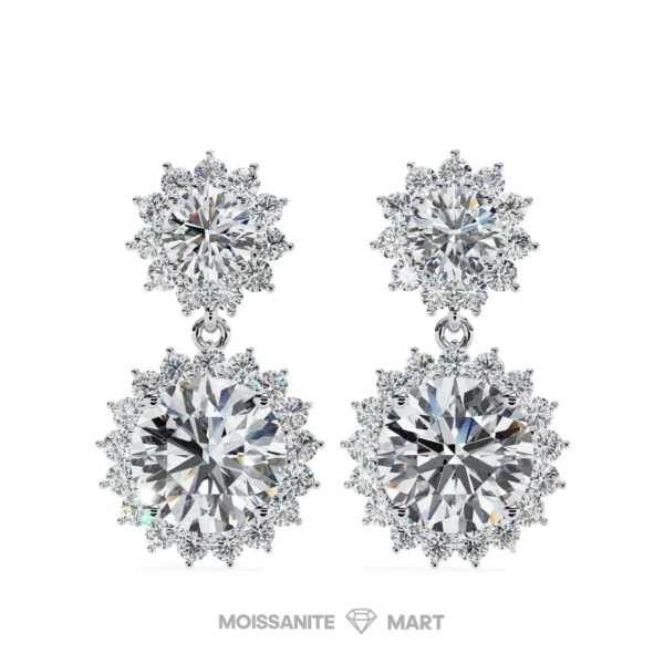 Moissanite Diamond GRA Certified Earrings Tops Studs for Women (6)